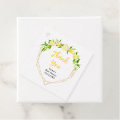 Lemons and Foliage Baby Shower Thank You Bedankjes Labels (In situ)
