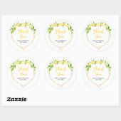 Lemons and Foliage Birthday Party Thank You Ronde Sticker (Vel)