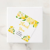 Lemons and Foliage Birthday Thank You Bedankjes Labels (In situ)