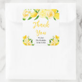 Lemons and Foliage Birthday Thank You Vierkante Sticker (Tas)