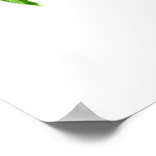 Lemons and Foliage Bridal Shower Welcome Sign Poster (Hoek)