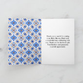 Lemons and Foliage Mediterranean Baby Shower Bedankkaart (Binnen)