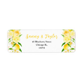 Lemons and Foliage Wedding Etiket