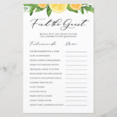 Lemons and Oranges Find the Guests Shower Game (Voorkant)