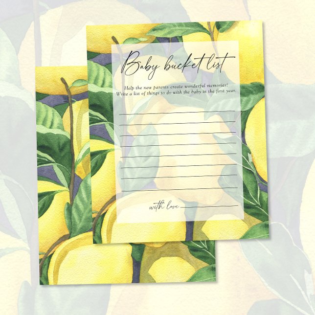 Lemons - Baby bucket list spel (Creator heeft geüpload)