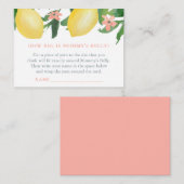 Lemons Baby shower Game Kaart Hoe groot is Baby Bu (Voorkant / Achterkant)