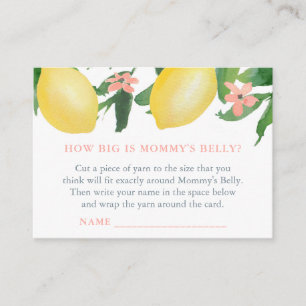 Lemons Baby shower Game Kaart Hoe groot is Baby Bu