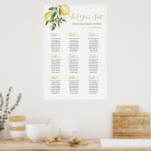 Lemons Baby shower Girl Seating Chart Poster (Keuken)