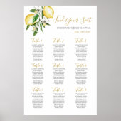 Lemons Baby shower Girl Seating Chart Poster (Voorkant)