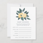 Lemons baby shower gissen spel kaart (Voorkant)