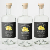 Lemons Bedankt Limoncello Black Bottle Labels Likeurfles Etiket (Flessen)