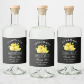 Lemons Bedankt Limoncello Black Bottle Labels Likeurfles Etiket