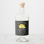 Lemons Bedankt Limoncello Black Bottle Labels Likeurfles Etiket (Voorkant)
