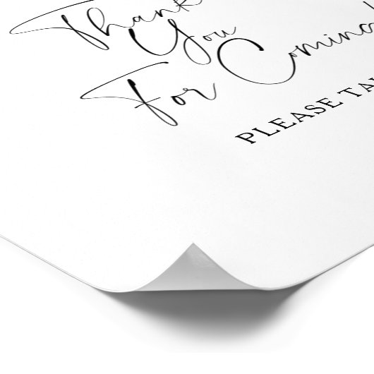 Lemons - Bedankt voor het komen Poster (Hoek)