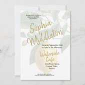 Lemons Black White Stripe Modern Chic Kaart (Voorkant)