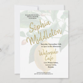 Lemons Black White Stripe Modern Chic Kaart