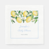 Lemons Bleek Blue Boy Baby shower Party Servet (Voorkant)