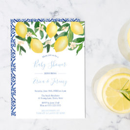 Lemons Bleek en Classic Blue Co-Ed Boy Baby shower Kaart