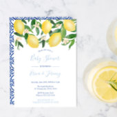 Lemons Bleek en Classic Blue Co-Ed Boy Baby shower Kaart