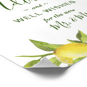 Lemons Blossom Chic Advice and Well Wishes Sign Poster (Hoek)