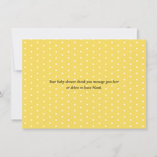 Lemons Blossom Greenery Baby shower Bedankkaart (Achterkant)