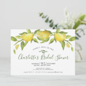 Lemons Blossom Greenery Bri Greenery Vrijgezellenf Kaart (Staand voorkant)