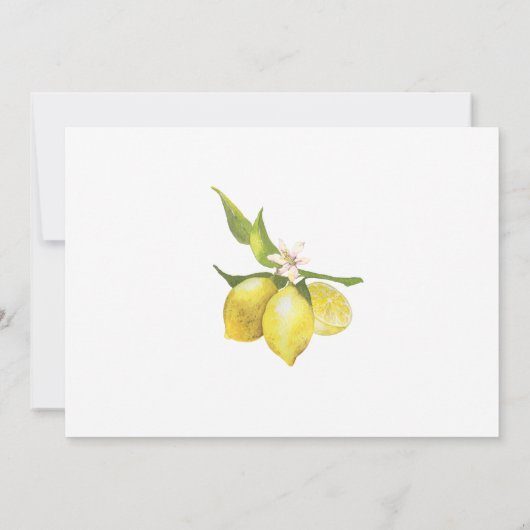Lemons Blossom Greenery Bri Greenery Vrijgezellenf Kaart (Achterkant)
