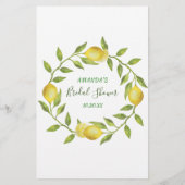 Lemons Blossom Greenery Chic Vrijgezellenfeest Gam (Achterkant)