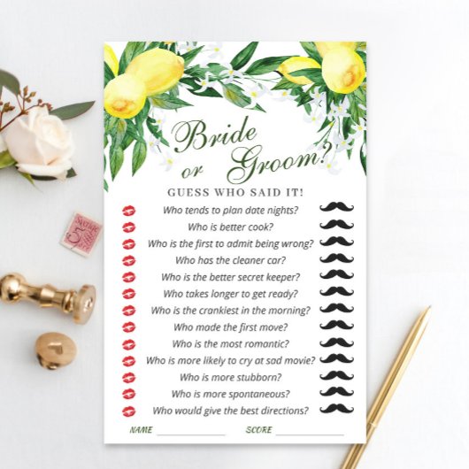 Lemons Blossom Greenery Chic Vrijgezellenfeest Gam