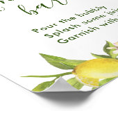 Lemons Blossom Greenery Mimosa Bar Sign Poster (Hoek)