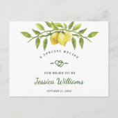 Lemons Blossom Greenery Vrijgezellenfeest Recipe K Briefkaart (Voorkant)