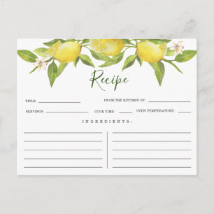 Lemons Blossom Greenery Vrijgezellenfeest Recipe K Briefkaart