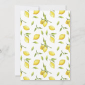 Lemons Blossom Greenery Waterverf Vrijgezellenfees Kaart (Achterkant)