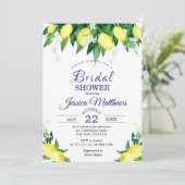 Lemons Blossom Greenery Waterverf Vrijgezellenfees Kaart (Staand voorkant)