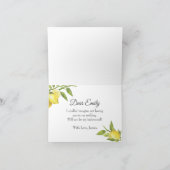 Lemons Blossom Rustic, word je Bridesmaid? Kaart (Binnen)