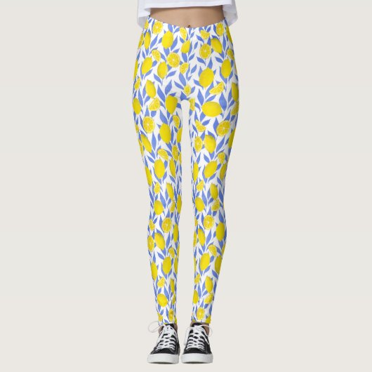 Lemons Blue Mediterranean Leggings (Voorkant)