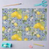 Lemons Blue n White Farmhouse Decoupage Tissuepapier (Craft)