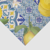 Lemons Blue n White Farmhouse Decoupage Tissuepapier (Detail)