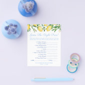 Lemons Blue raadt de juiste prijs-Baby shower Flyer (Enkel)