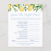 Lemons Blue raadt de juiste prijs-Baby shower Flyer (Voorkant)
