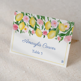 Lemons Blue Tegel Meal Choice Weduwkaart Kaart