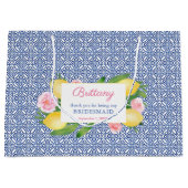 Lemons Blue White Tegels, gemaakt van eerlijkheid  Groot Cadeauzakje (Voorkant)