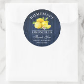 Lemons Blue Wood Wedding Bedankt Limoncello Ronde Sticker (Tas)