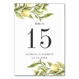 Lemons boho WEDDING gepersonaliseerd tafelnummer