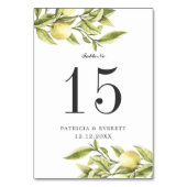 Lemons boho WEDDING gepersonaliseerd tafelnummer (Voorkant)