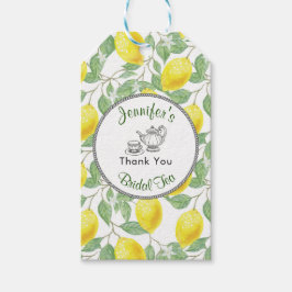 Lemons Branch en Tea Vrijgezellenfeest Dank u Cadeaulabel