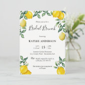 Lemons Bridal Brunch-uitnodiging Kaart (Staand voorkant)