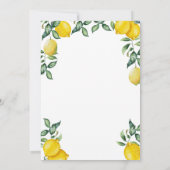 Lemons Bridal Brunch-uitnodiging Kaart (Achterkant)