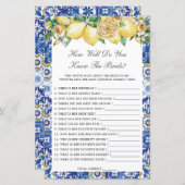 Lemons Bridal Hoe goed ken je de Bride Game? (Voorkant / Achterkant)