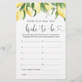 Lemons Bridal Hoe oud was het bruidsspel (Voorkant)